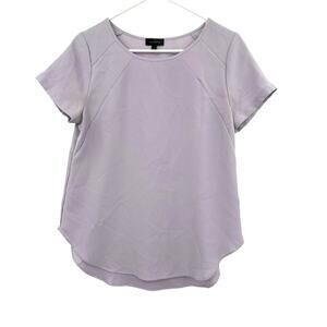 The Limited Size Small‎ Shirt Purple Gray Short Sleeve Round Hem Neutral Formal